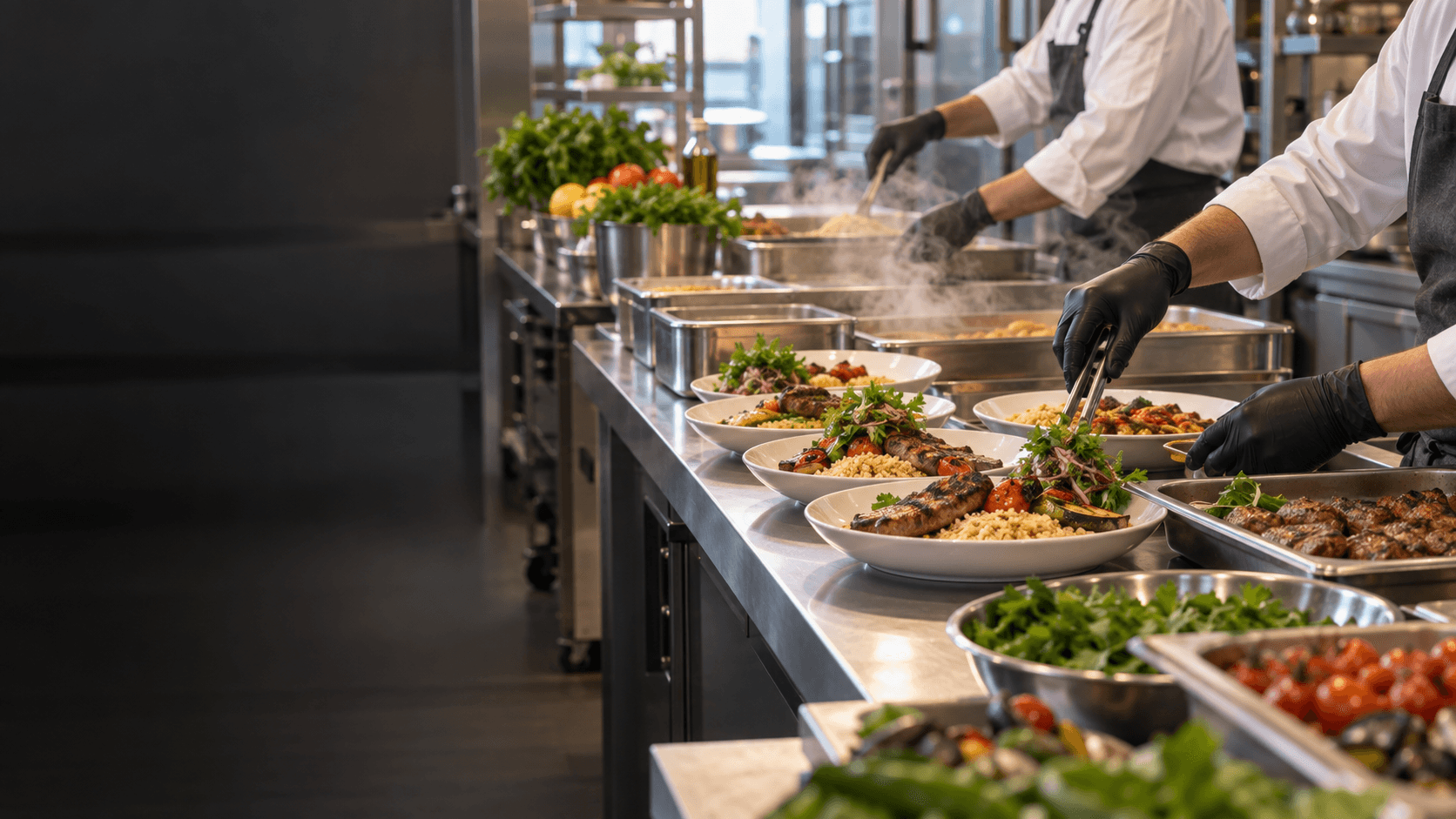 Corporate food service kitchen